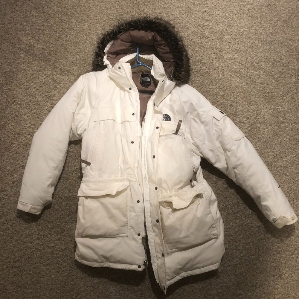 NORTH FACE White HyVent PARKA (SIZE L/G HOMMES) *